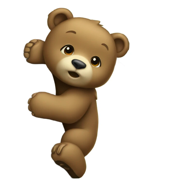 Bear cub climbing a tree sticker