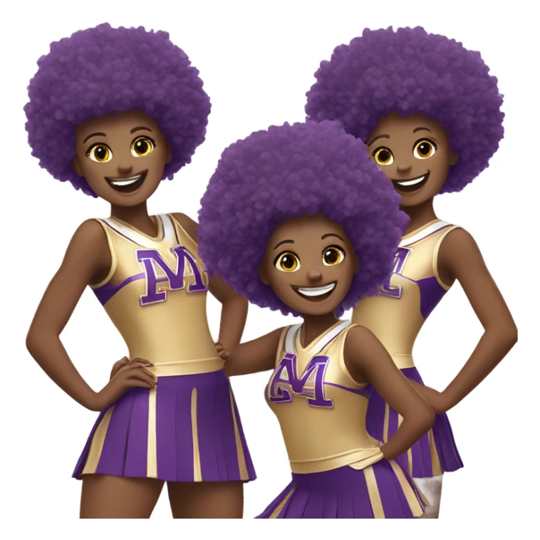 gold and purple cheer team  sticker