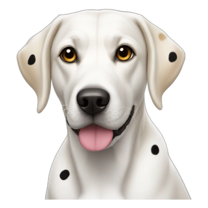 White beagle lab mix with black spots sticker
