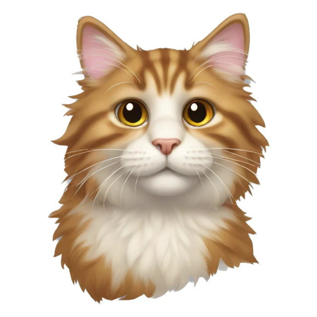 left side of fluffy cat sticker