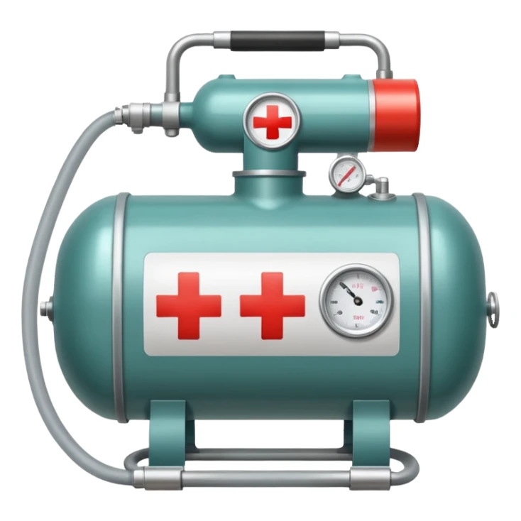 medical oxygen sticker