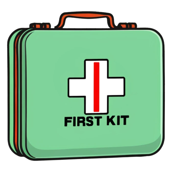 compact portable first aid kit case sticker