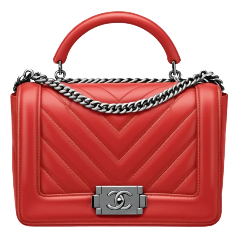 chanel le boy light red sticker