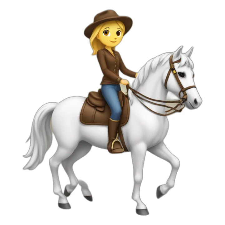 Fille sur cheval sticker