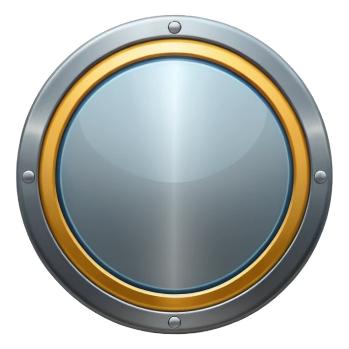 shiny steel shield sticker