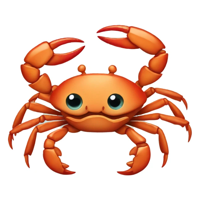 Crab holding shrimp sticker
