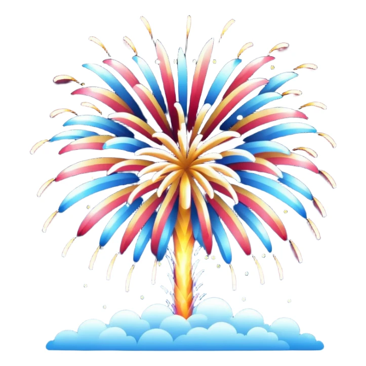 Fireworks on sky  sticker