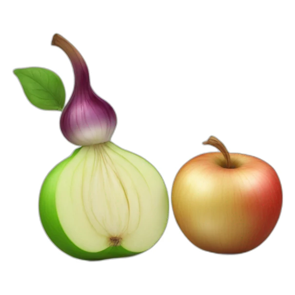 Apple and onion  sticker