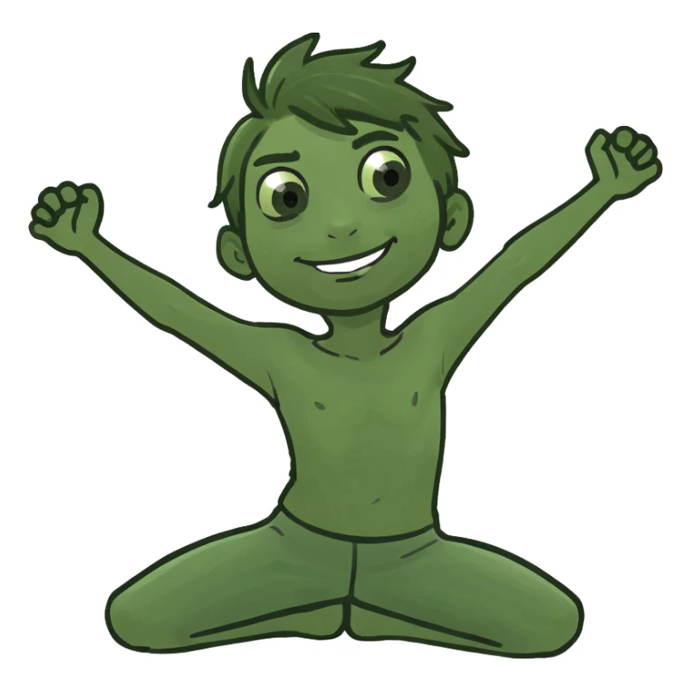 A boy doing the splits sticker