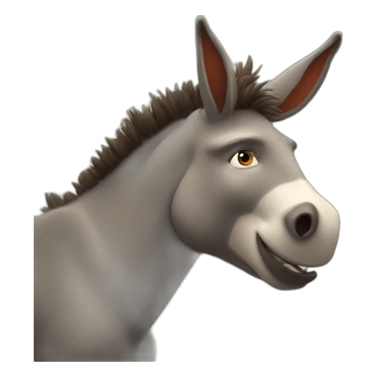 donkey from shrek kissing the dragon sticker