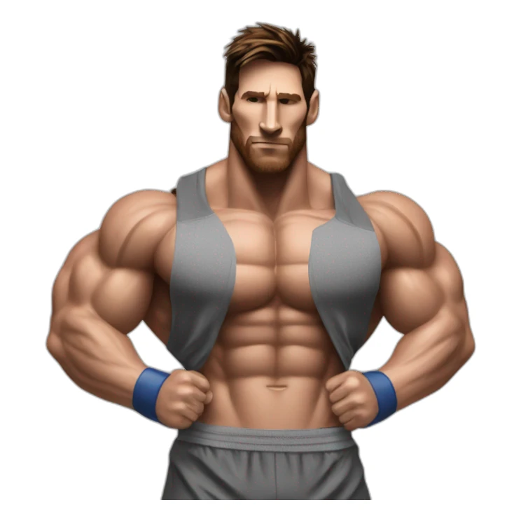 Messi Muscular Bodybuilder sticker