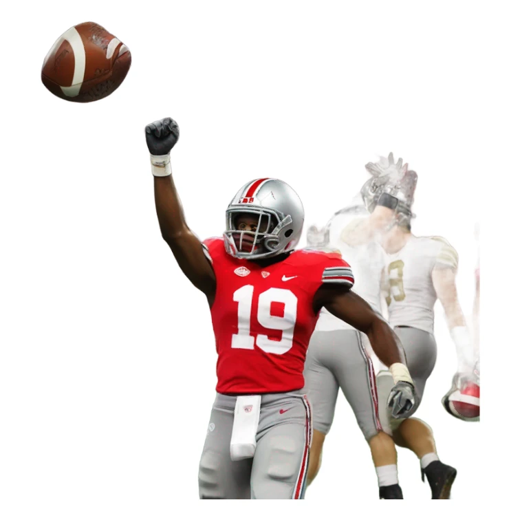 Ohio state football player beating notre dame sticker