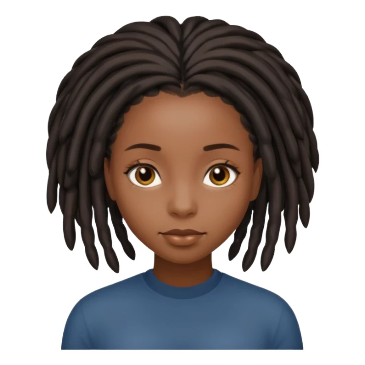 Black girl with locs sticker