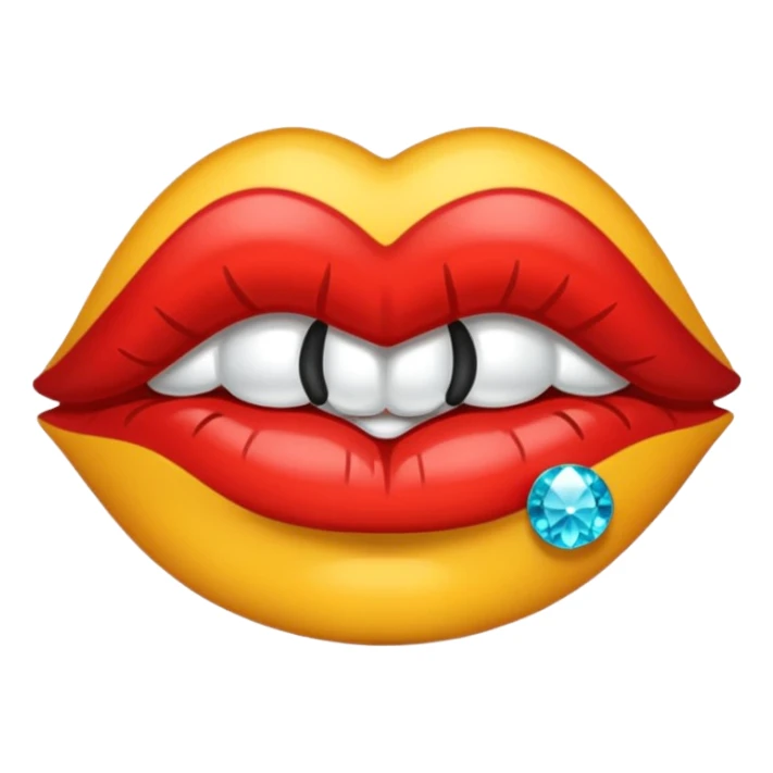 Rhinestone kiss mark sticker