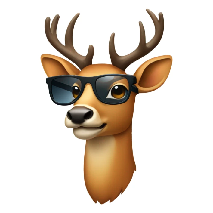 Deer wearing sunglasses sticker