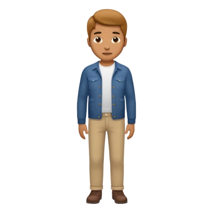 man showing his pockets sticker