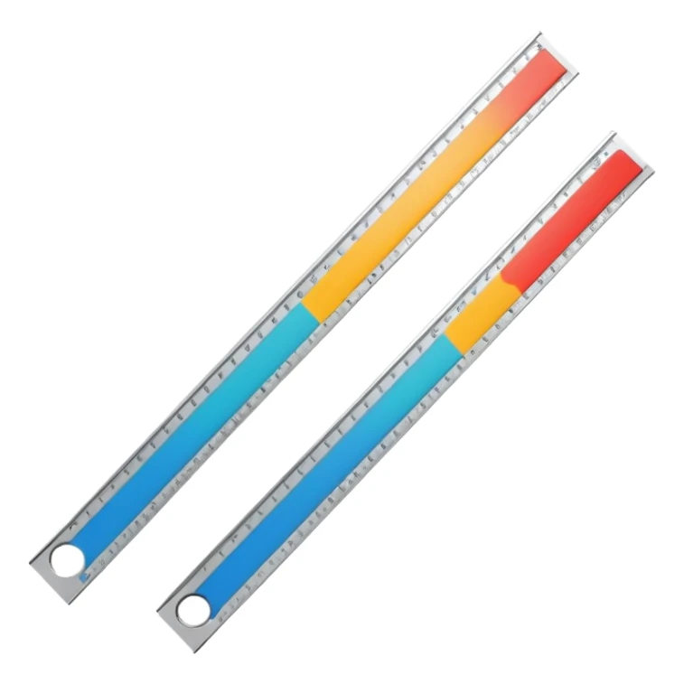 straight ruler measurement tool sticker