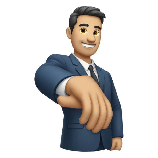 GERENTA salundando con la mano sticker