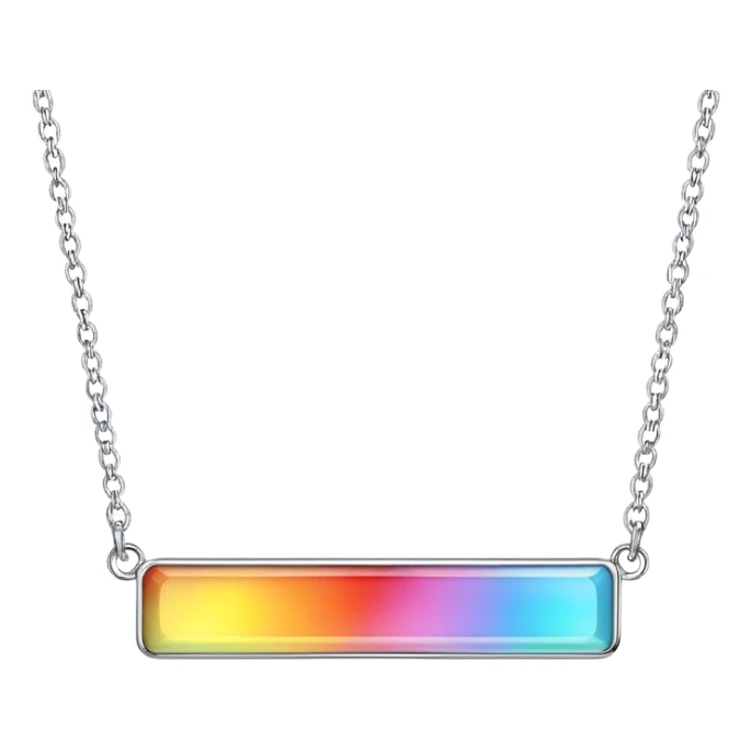 Heat colored horizontal bar necklace  sticker