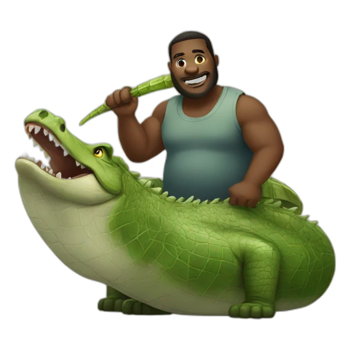African big Guy with crocodile sticker