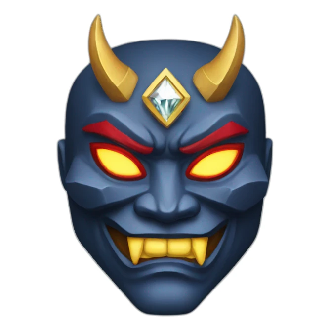 diamond oni mask sticker