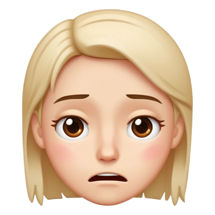 face showing embarrassment, blushing, awkward expression sticker