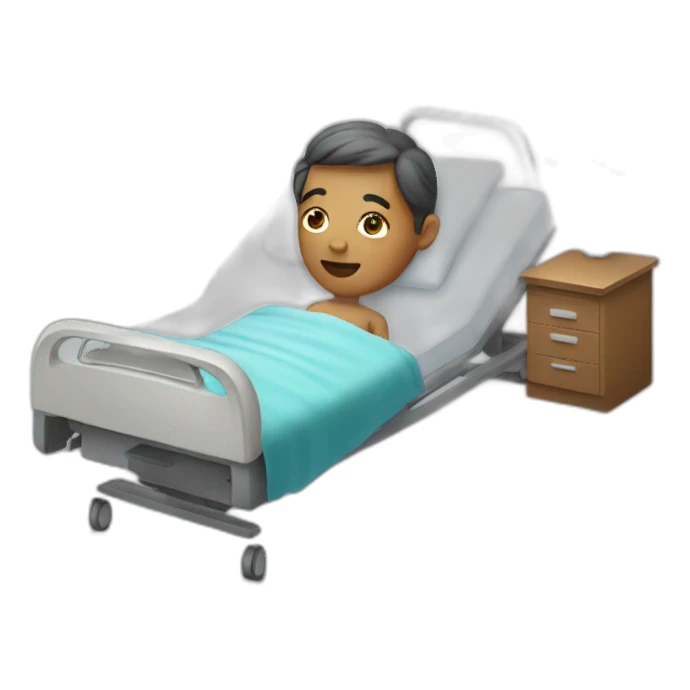 patient qui lit  sticker