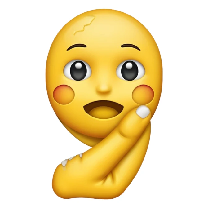 emoji holding its neck sticker