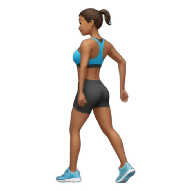 fitness back woman sticker