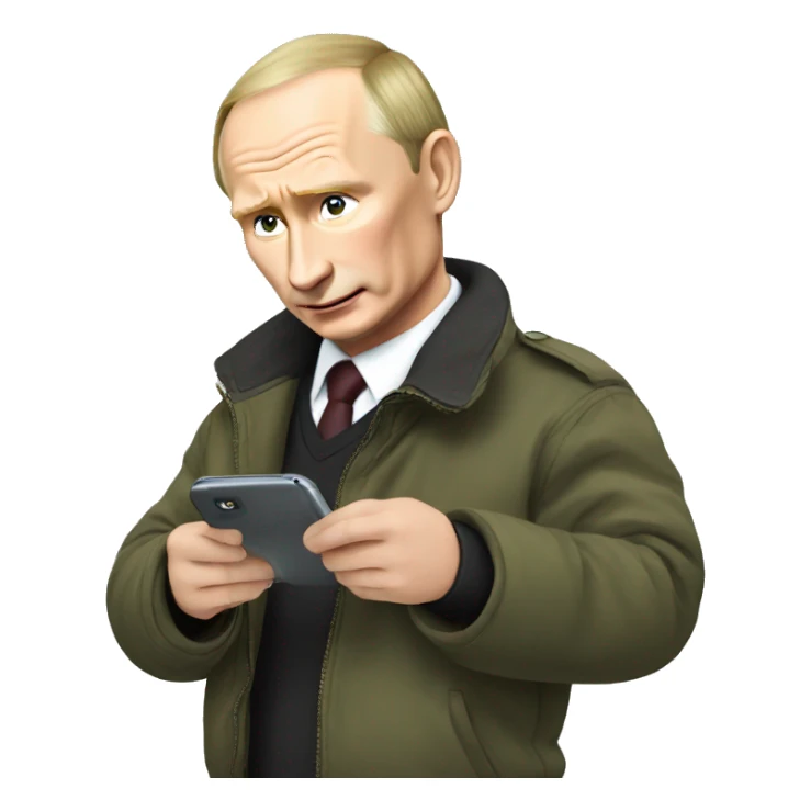 Putin with smarphone sticker