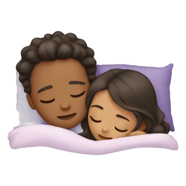 sleeping boy and girl together sticker