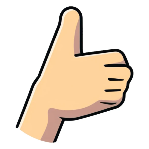 arm pointing downwards sticker