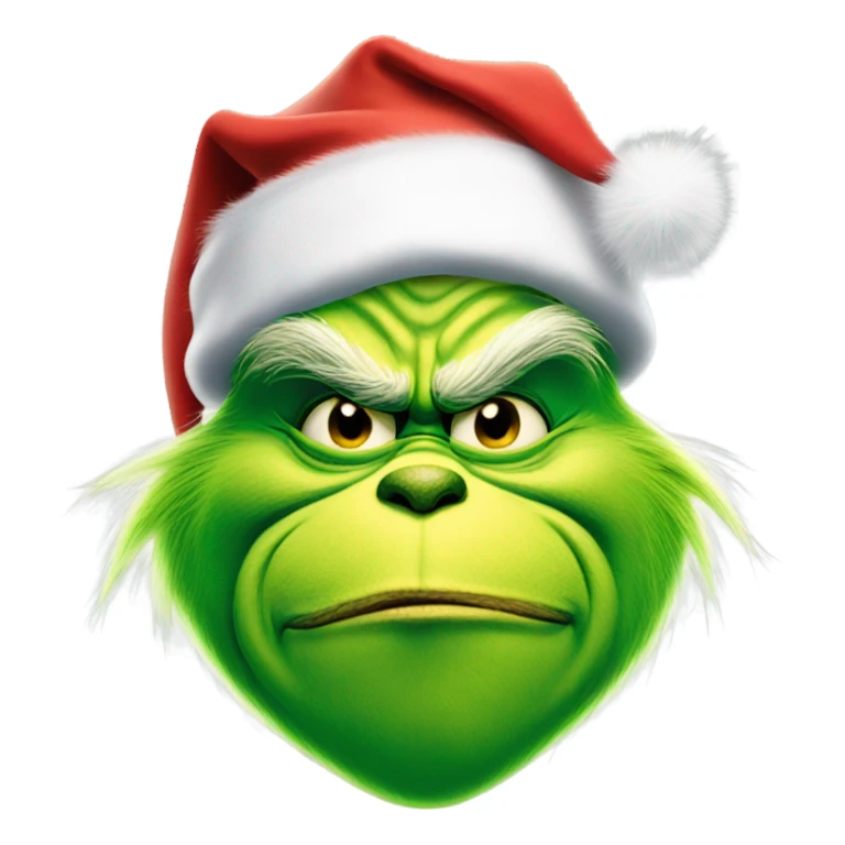 The Grinch as santa sticker
