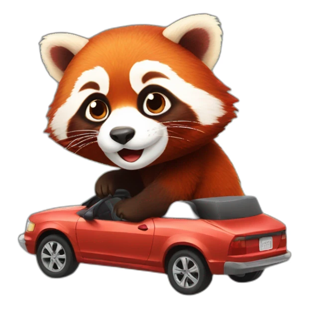 red panda in the car sticker