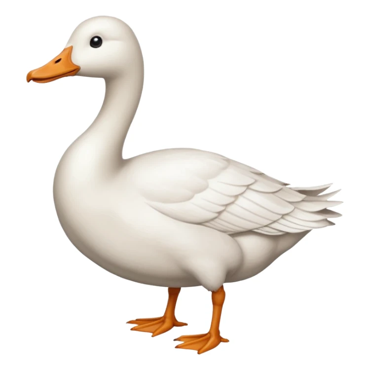 white big goose sticker
