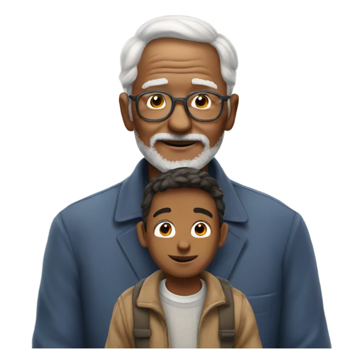  Grandpa with boy sticker