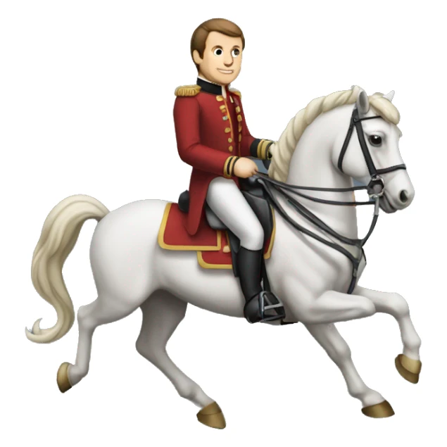 Macron sur un cheval sticker