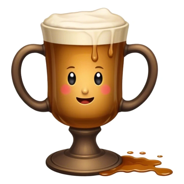 medieal cup spilled ale sticker