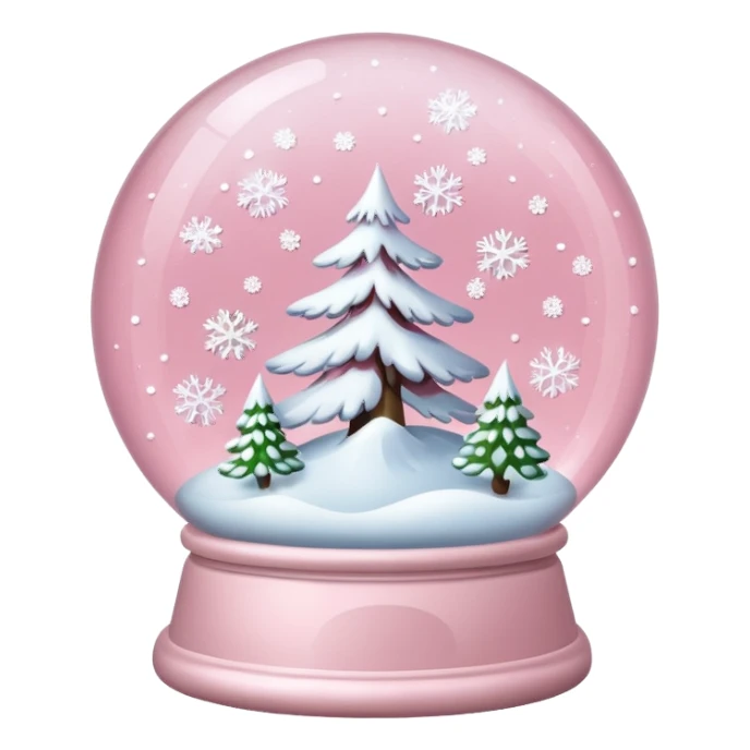Pale pink snow globe sticker