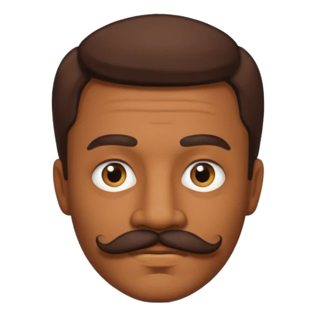 Retro 70s man face sticker