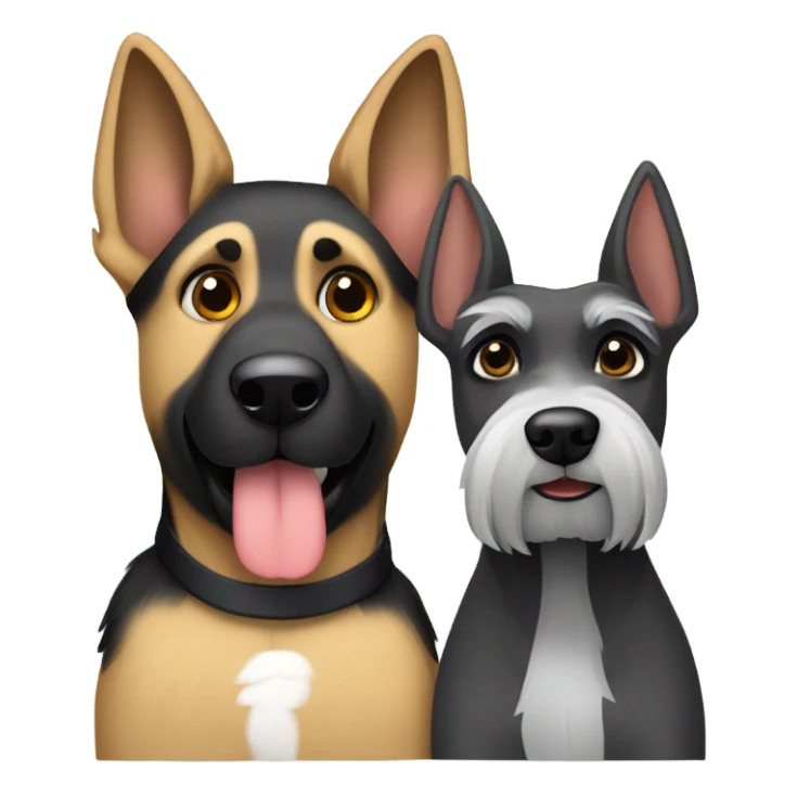 German Shepard and Schnauzer mis sticker
