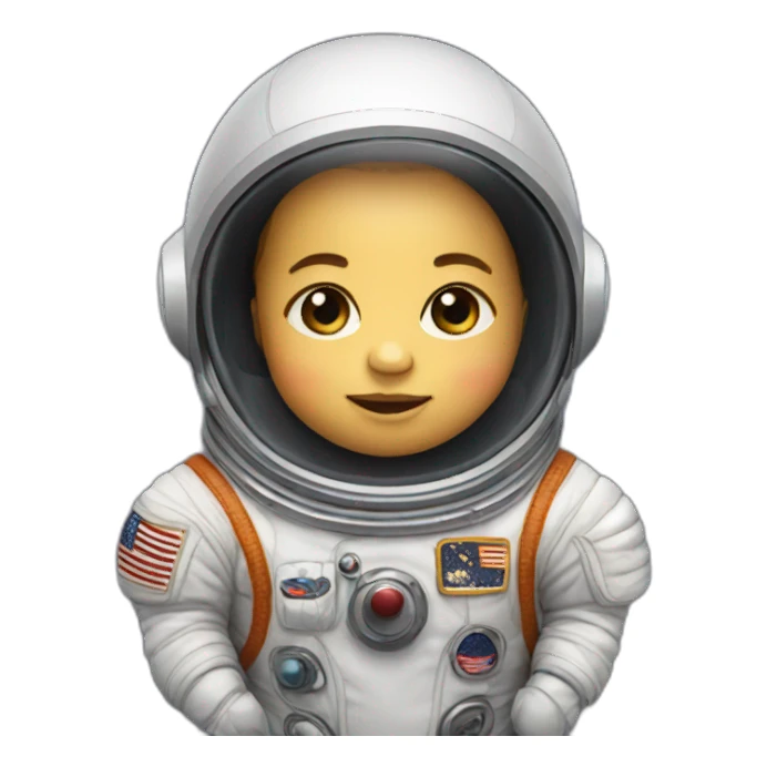 baby body astronaut sticker