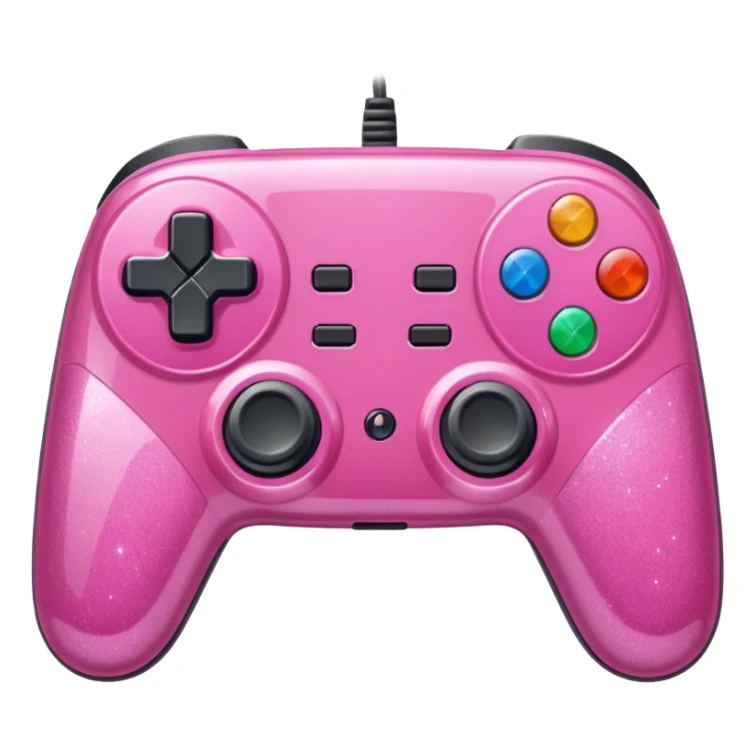 glitter pink control game sticker