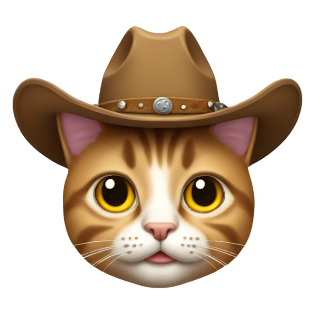 cat with cowboy hat sticker