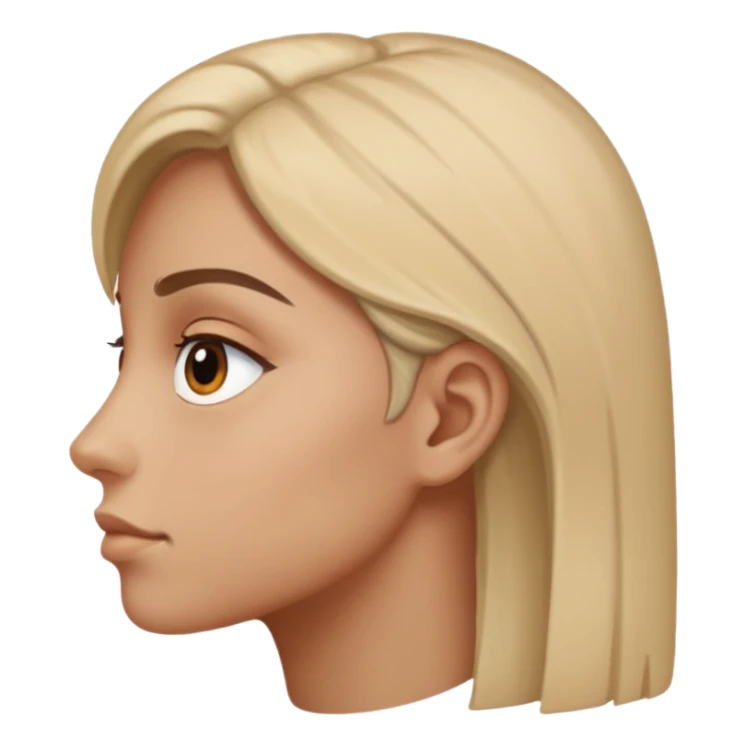 side of face eye looking to side  sticker