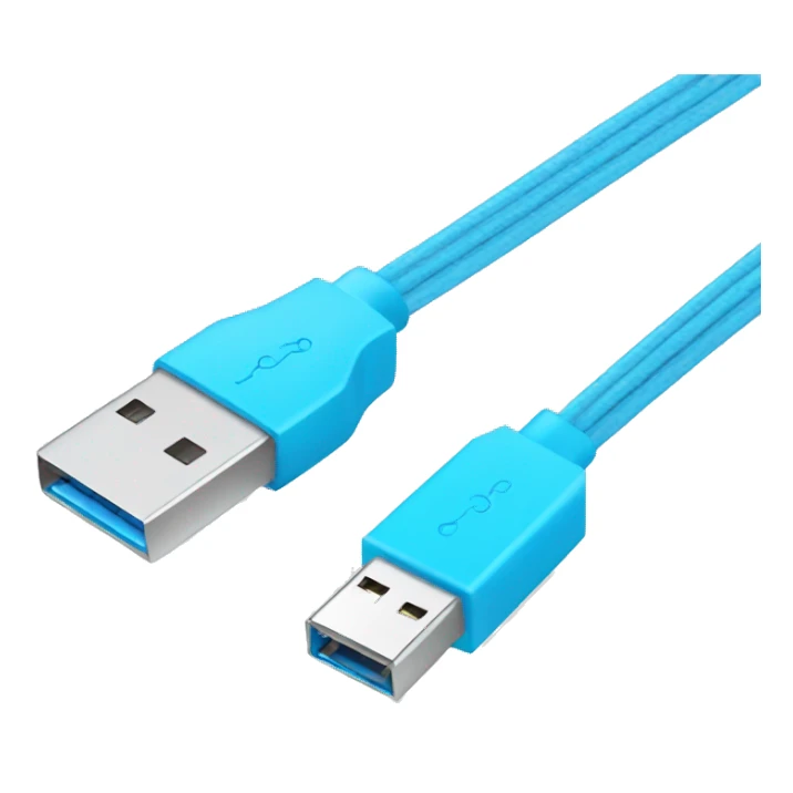 Light blue usb cable sticker