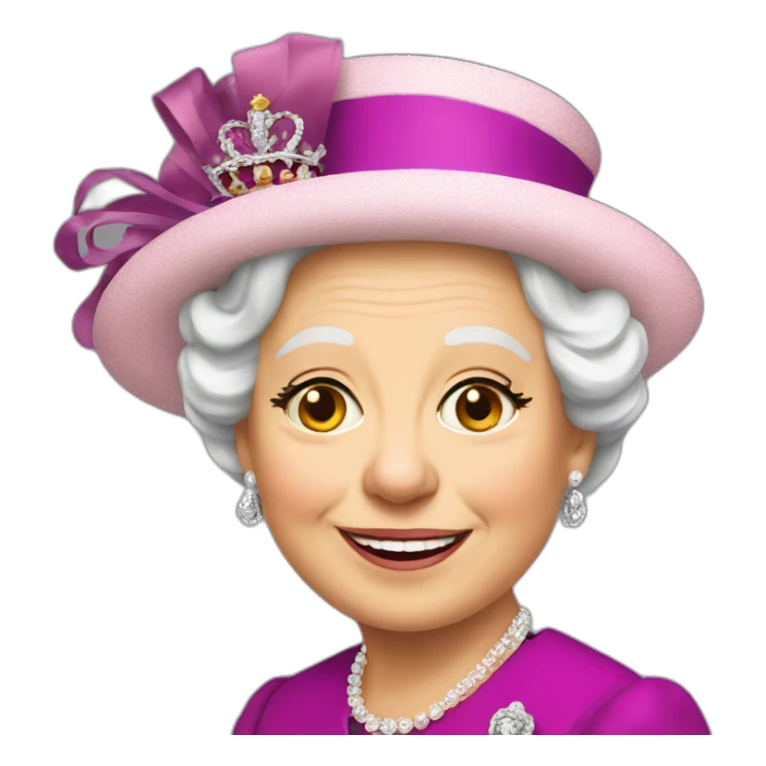 Queen Elizabeth II spanish sticker