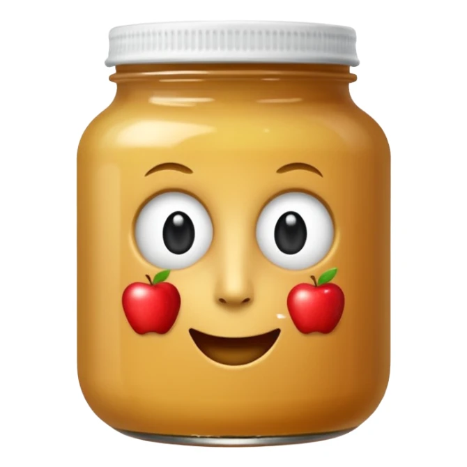 apple sauce jar labeled apple sauce (without a face) sticker