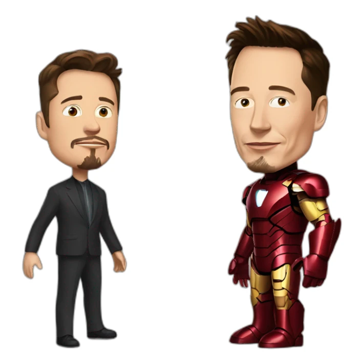 Elon Musk with iron man sticker