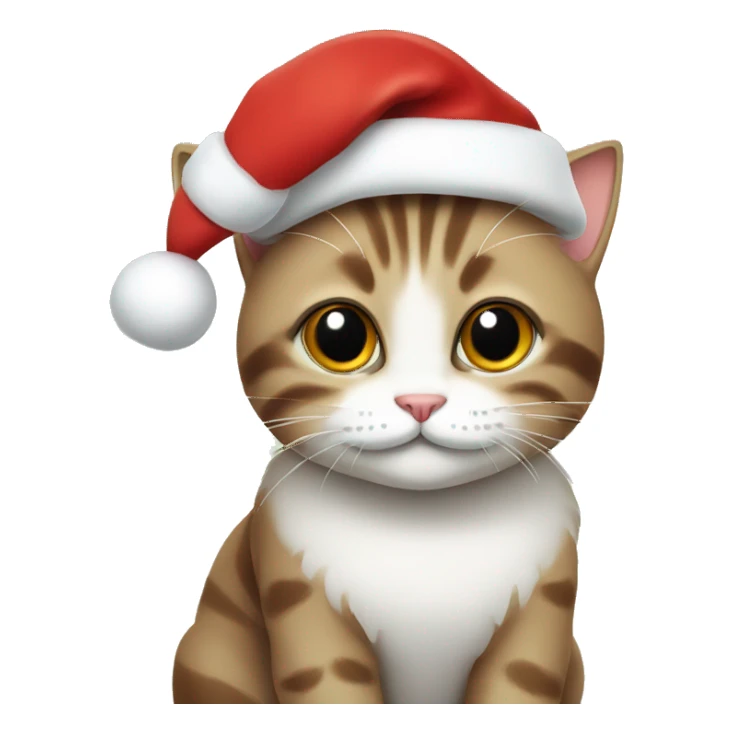 cute christmas cat sticker